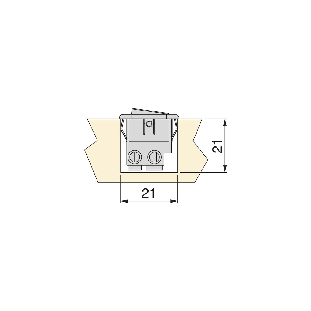 INTERRUPTOR P/EMPOTRAR  9640217 - NEGRO 3