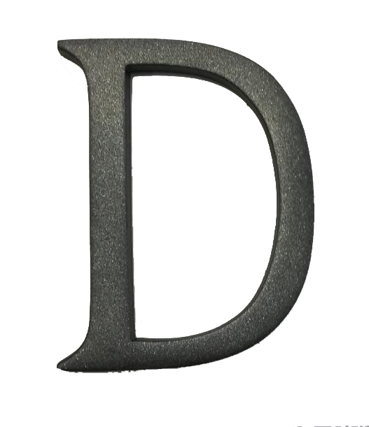 Letra (d) negro rust. 100 mm4431120-blis