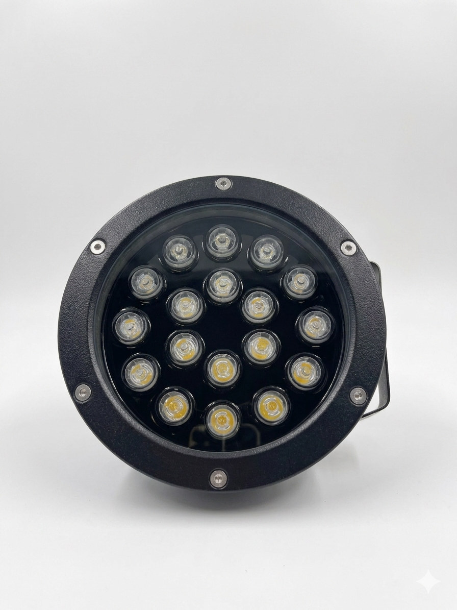 PROYECTOR LED CIRCULAR STAR 18W NEGRO
