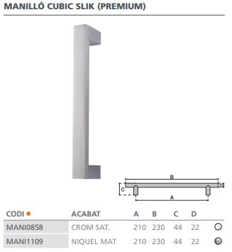 MANILLON CUBIC SLIK 210MM NIQ.MAT C349 3
