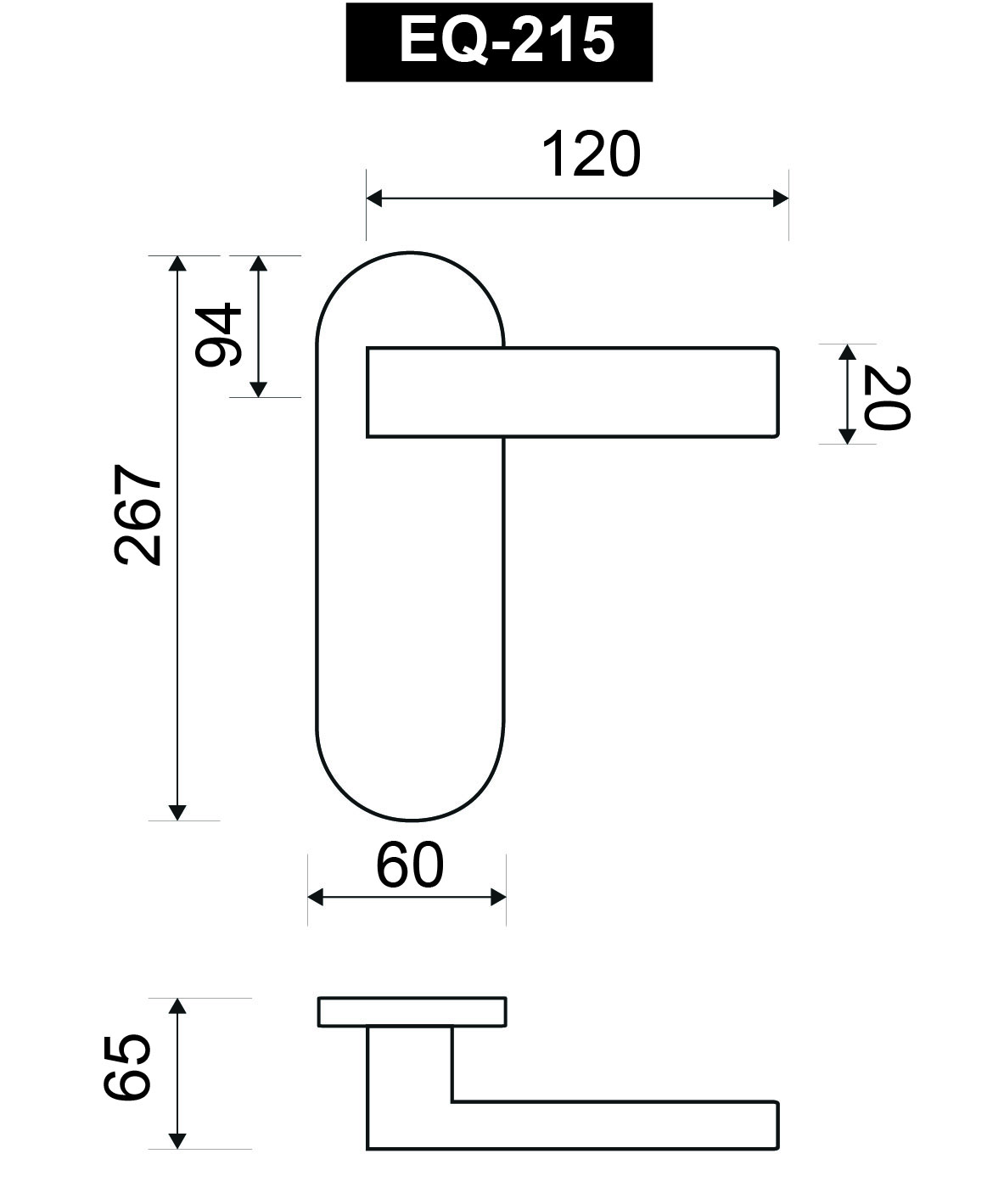 MANIVELA PLACA 60MM EQ215NS JANDEL 3