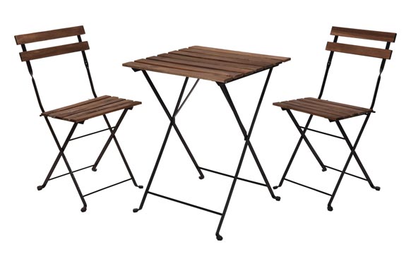 MESA MADERA METAL + 2 SILLAS PLEGABLES 55 X 54 CM VN3000010 1