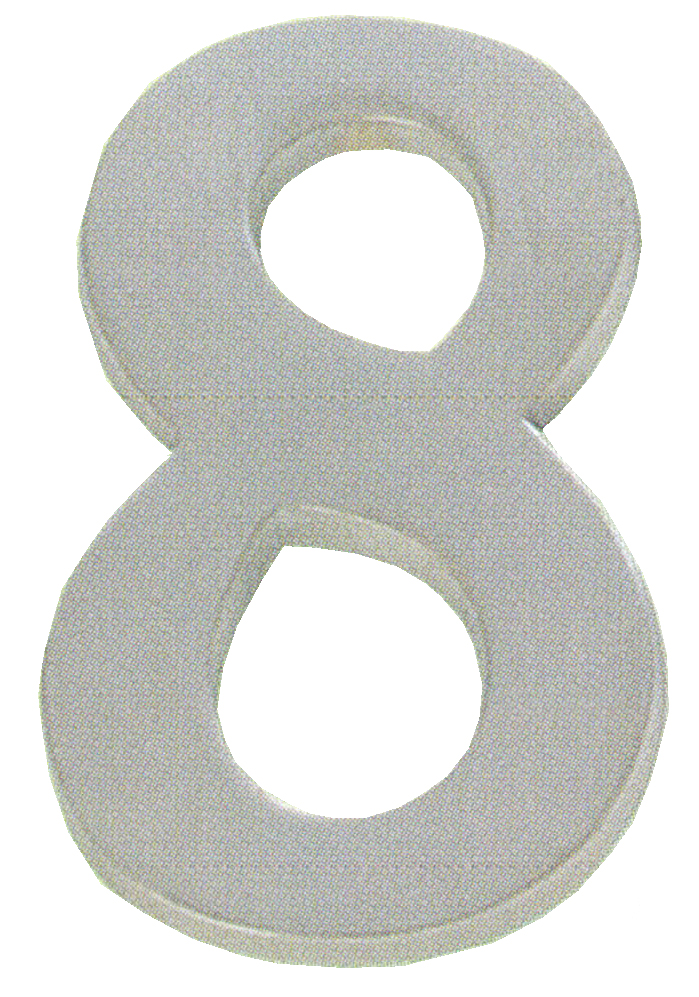 Numero 8 cromo brillo 100 mm3880020-blis