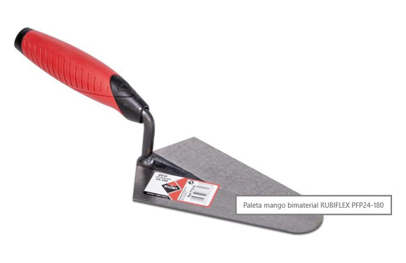 Paleta albaÑil mango ergonomico rubiflex pfp23