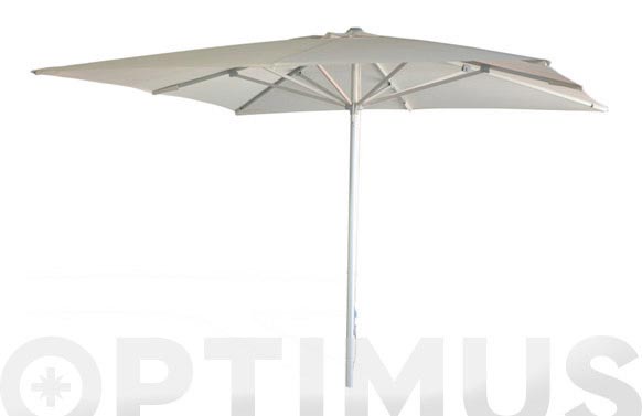 PARASOL ALUMINIO BLANCO   3 X 3 M TUBO 4