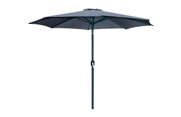 PARASOL ALUMINIO INCLINABLE ANTRACITA 300 CM TUBO 48 MM CON MANIVELA 227000 1