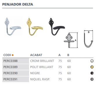 PERCHA DELTA NEGRO RUSTICO  4101100 2