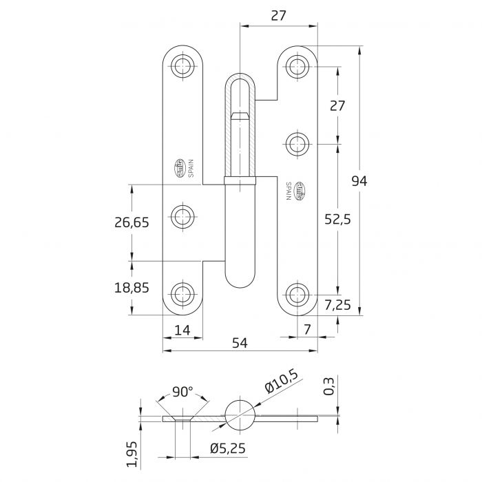PERNIO 405 ZINCADO  PUNTA RE9.5-I PR 2
