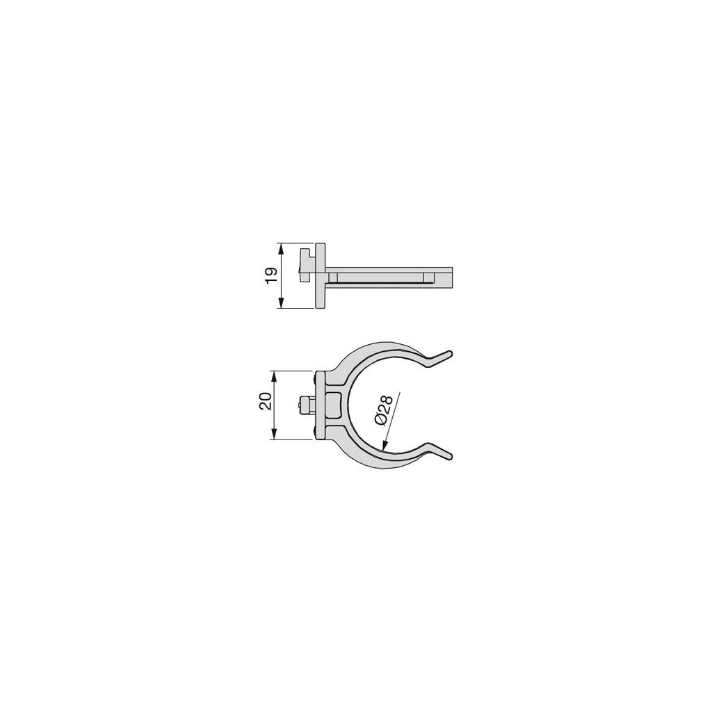 PINZA ZOCALO PATA PVC/ALUM. 3913017 2
