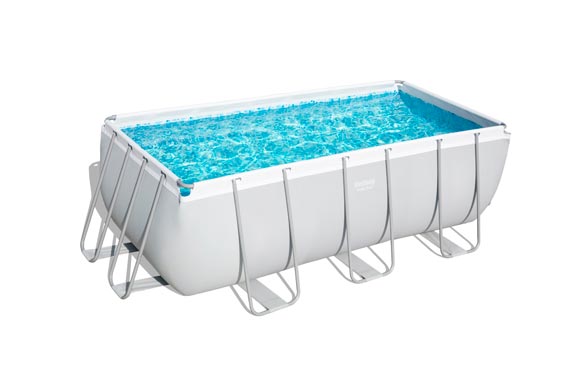PISCINA RECTANGULAR DESMONTABLE POWER STEEL 8.124 L DEPURADORA ARENA 3.028 L/H 412X201X122CM 56457 1