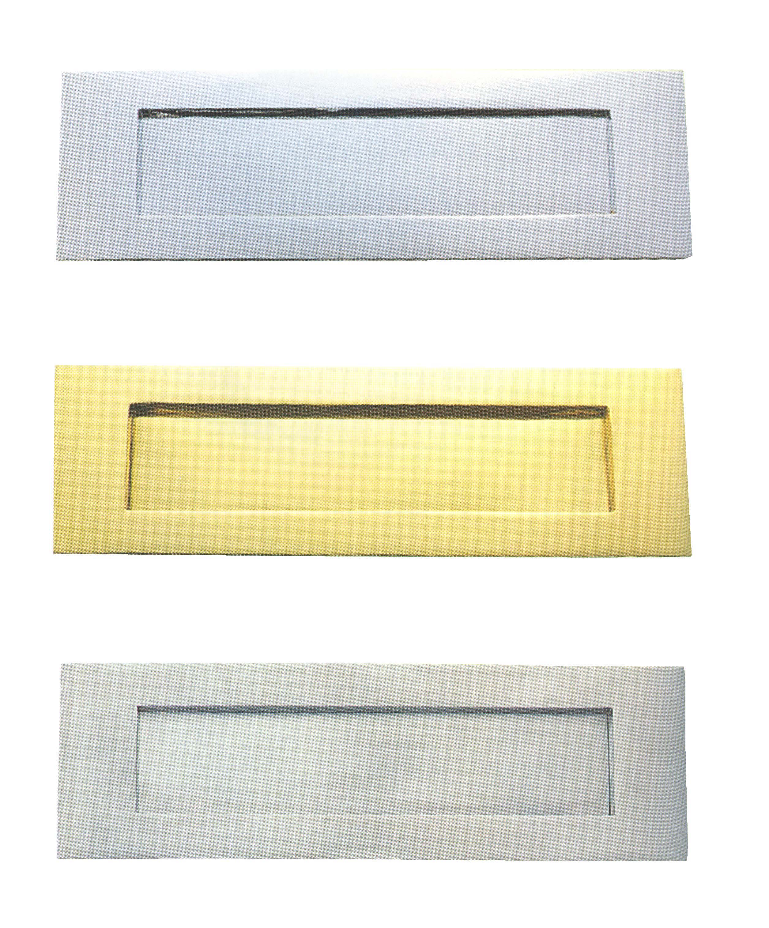 Placa buzon cromo mate 100x305 4004001