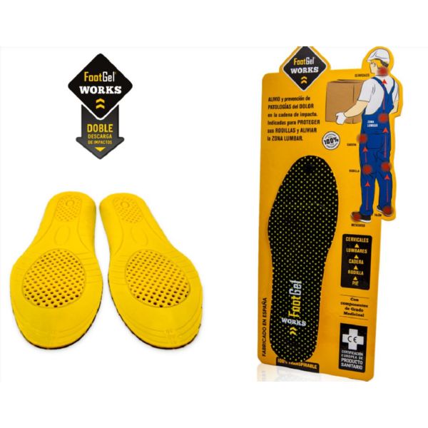 PLANTILLA FOOTGEL WORKS NARANJO 39-42