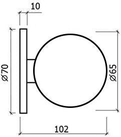 POMO PUERTA FIJO NEGRO 870/65 2