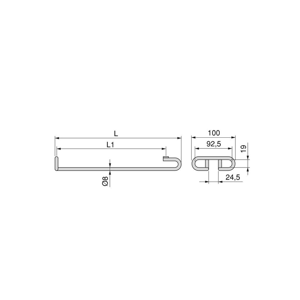 PORTA COPAS 280MM CROMO          8930011 2
