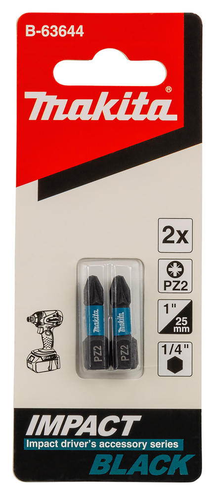PUNTA TORSION BLACK PZ2-25 (2U)  B-63644 2