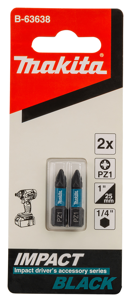 PUNTA TORSION BLACK PZ1-25 (2U)  B-63638 2