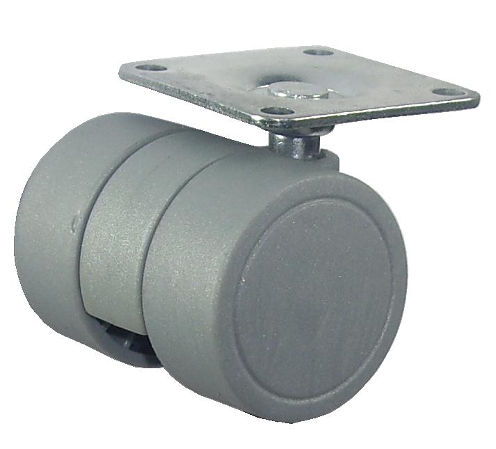 RUEDA GIR. TECNITEM 13133-40MM PP GRIS 1