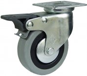 Rueda girat. afo 476/40 c/freno gris