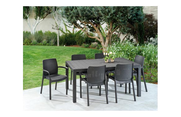 SILLON RATAN RESINA BALY ANTRACITA 206056 1