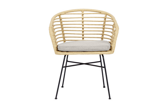 SILLON RATAN METAL BAMBU 49245-KAJA 1
