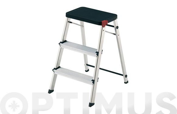 TABURETE ALUMINIO 3 PELDAÑM/3 NEGRO