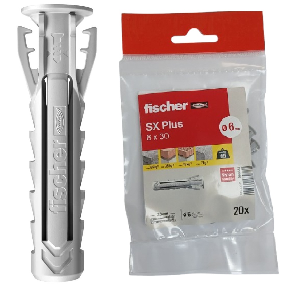 Taco nylon fischer  sx-6 x 30/20bp bolsa