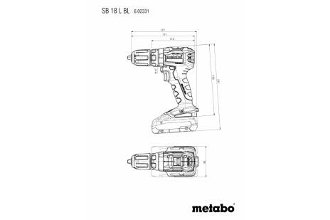 TALADRO PERCUT.BAT.METABO SB18-2.0AH 2
