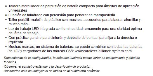 TALADRO ATORN. SB 18 L SET 614053710 4