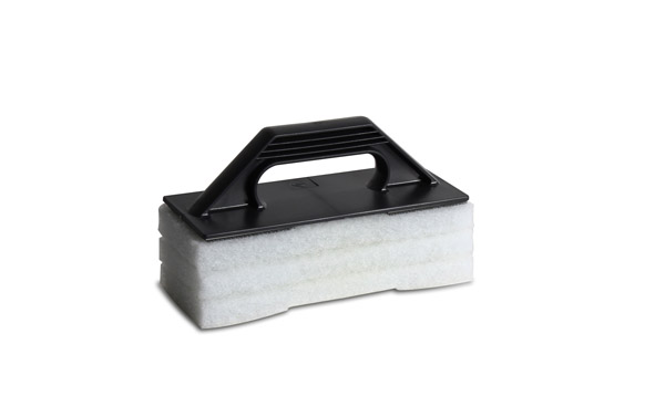 TALOCHA PLASTICA CON TRES ESTROPAJOS MIXTOS 25 X 10 X 2.5 MM 20900 1