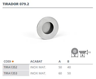TIRADOR INOX MATE 079.2  50X60   4975202 2