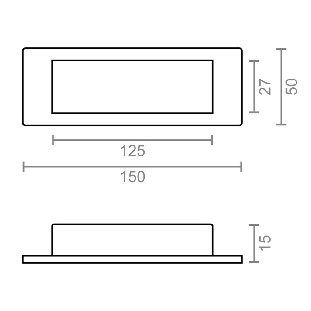 PLACA   EMBUTIR 150X50 NEGRO M 70035234 2