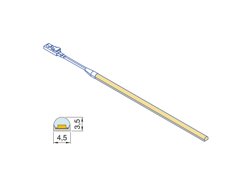 TIRA LED MINI SOBR 7,2W/M 3004MM 5229420 4