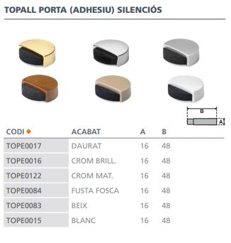 TOPE PUERTA ADHESIVO SILENCIOSO BEIGE 2027-6- 000 3