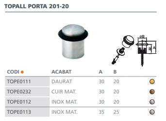 TOPE PUERTA 201-20 CUERO 3