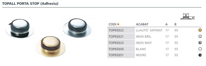 TOPE PUERTA STOP ADH.BLANCO  1811003 2