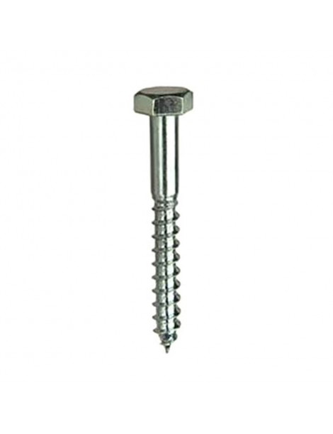Tornillo barraquero hexagonal din 571 cincado