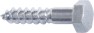 Tornillo barraquero hexagonal din 571 cincado