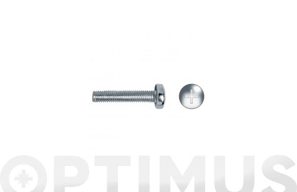 Tornillo din 7985 cabeza alomada philips cincado
