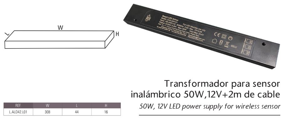 TRANSFORMADOR INALAMBRICO 50W-12V 2