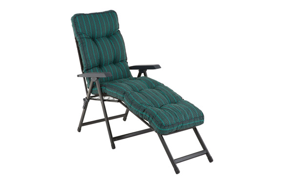 Tumbona plegable alba con reposapies