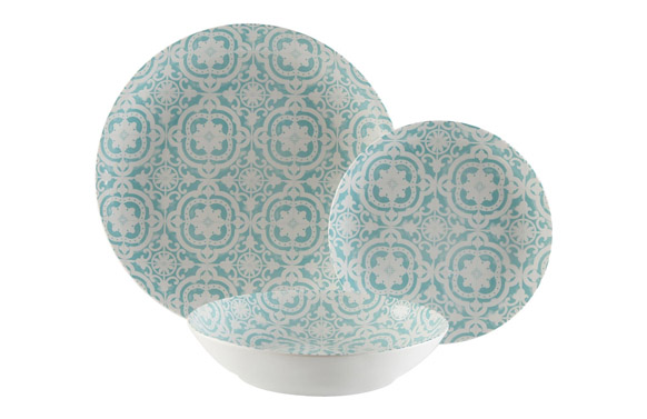 VAJILLA PORCELANA 18 PIEZAS CIRYL AQUAMARINA 22120083 1