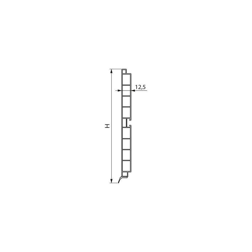 ZOCALO PVC/ALUM 100MM 8060112 BLANCO3.9M 2