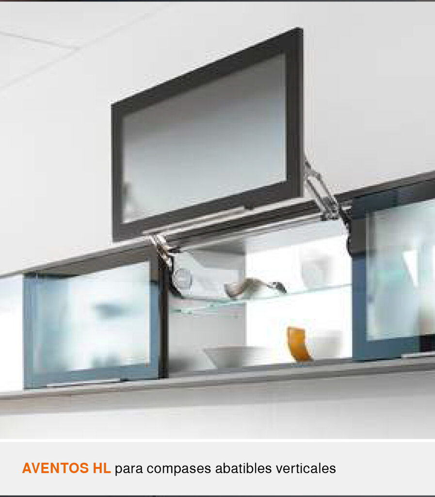Compas aventos hl top 22l2500 2-12kg m.390-540 gris orion - blum
